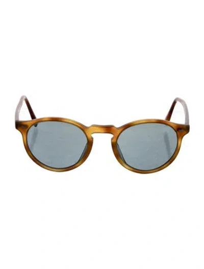 Pre-owned Oliver Peoples Wayfarer Tinted Sunglasses In Brown
