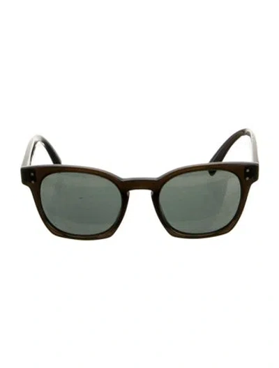 Pre-owned Oliver Peoples Wayfarer Tinted Sunglasses In Brown