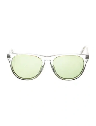 Pre-owned Oliver Peoples Wayfarer Tinted Sunglasses In Transparent
