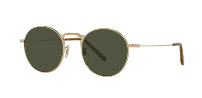 Pre-owned Oliver Peoples Weslie Sun Ov 1282st Gold/g-15 Green (5292/52) Sunglasses