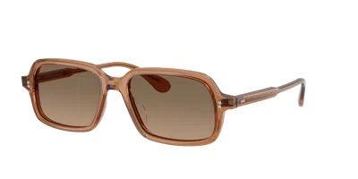 Oliver Peoples Frau Sunglass Larell In Brown