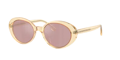 Oliver Peoples Woman Sunglass Ov5565su Lumar In Pink Satin Mirror Polar