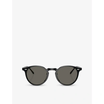 Oliver Peoples Womens Black Ov5529su N.02 Sun Phantos-frame Acetate Sunglasses