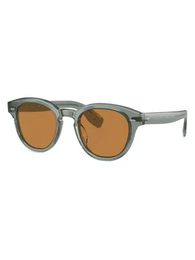 Oliver Peoples Women's Cary Grant Pillow 50mm Round Sunglasses In Gray
