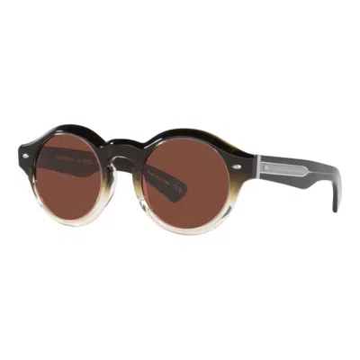 Oliver Peoples Womens Ov5493su Cassavet Round-frame Acetate Sunglasses In Brown