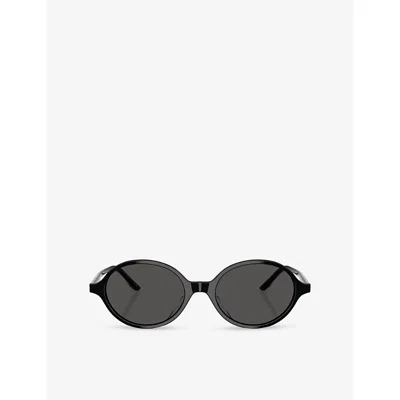 OLIVER PEOPLES WOMENS BLACK OLIVER PEOPLES X KHAITE OV5574SU 2000C OVAL-FRAME ACETATE SUNGLASSES