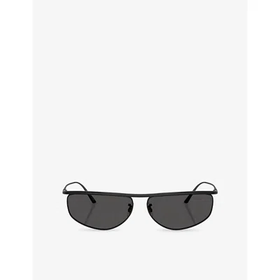 Oliver Peoples Womens Black Ov1367s Oval-frame Acetate Sunglasses In Neutral
