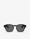 Oliver Peoples Womens Black Ov5521su Maysen Pillow-frame Acetate Sunglasses In Black
