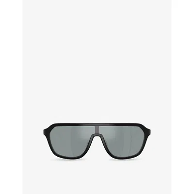 Oliver Peoples Womens Black Ov5591su R-12 Shield-frame Acetate Sunglasses