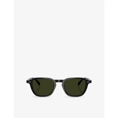 Oliver Peoples Womens Black Ov5598su Emryn Square-frame Acetate Sunglasses In Orange