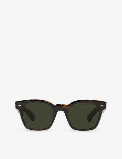 Oliver Peoples Womens Brown Ov5498su Merceaux Square-frame Tortoiseshell Acetate Sunglasses