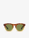 Oliver Peoples Womens Brown Ov5509su Rorke Round-frame Tortoiseshell Acetate Sunglasses In Brown