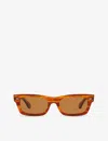 Oliver Peoples Womens Brown Ov5510su Davri Rectangle-frame Tortoiseshell Acetate Sunglasses In Brown