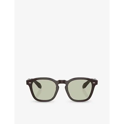 Oliver Peoples Womens Brown Ov5527u Pillow-frame Acetate Optical Glasses