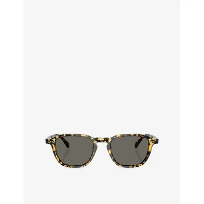 Oliver Peoples Womens Brown Ov5598su Emryn Square-frame Tortoiseshell Acetate Sunglasses In Purple