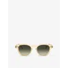 Oliver Peoples Womens Cream Ov5580su Eyles Square-frame Acetate Sunglasses In Green