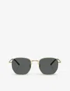 Oliver Peoples Kierney Square-frame Sunglasses In Gold