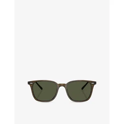 Oliver Peoples 5614su Laedin Square-frame Acetate Sunglasses In Green