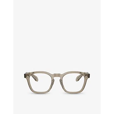 Oliver Peoples Womens Grey Ov5527u Pillow-frame Acetate Optical Glasses