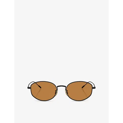 Oliver Peoples Womens Ov1347st Sirry Oval-frame Titanium Sunglasses Black