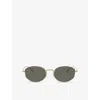 Oliver Peoples Womens Ov1347st Sirry Oval-frame Titanium Sunglasses Gold In Gold