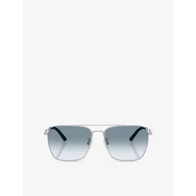 Oliver Peoples Womens Silver Ov1362s Square-frame Metal Sunglasses