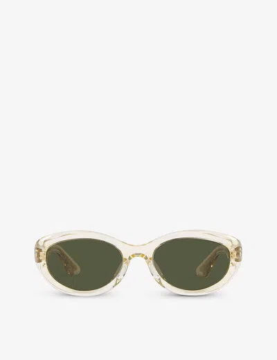 Oliver Peoples Womens Yellow Ov5513su Round-frame Acetate Sunglasses