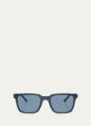 Oliver Peoples X Federer Men's Mr. Federer Rectangle Sunglasses In Matte Blue