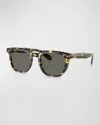 Oliver Peoples X Federer Men's N.06 Sun Acetate Square Sunglasses In Dark Tort
