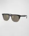 Oliver Peoples X Federer Men's N.06 Sun Acetate Square Sunglasses In Gold