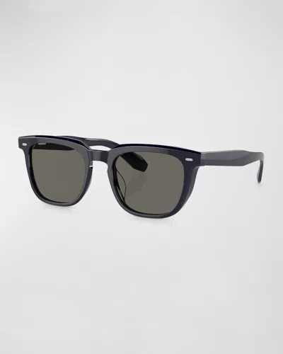 Oliver Peoples X Federer Men's N.06 Sun Acetate Square Sunglasses In Grey