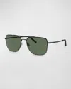 Oliver Peoples X Federer Men's R-2 Metal Aviator Sunglasses In Matte Black