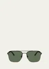 Oliver Peoples X Federer Men's R-2 Metal Aviator Sunglasses In Matte Black