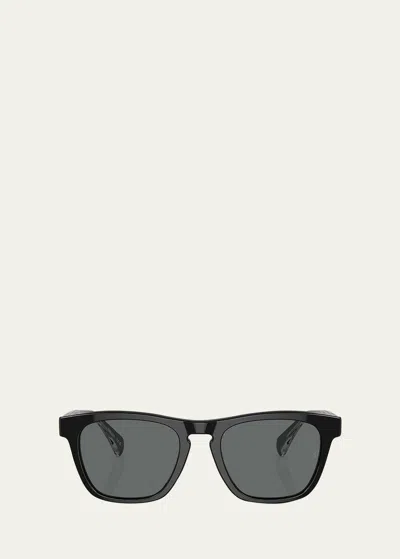 OLIVER PEOPLES X FEDERER MEN'S R-3 POLARIZED ACETATE SQUARE SUNGLASSES