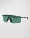 Oliver Peoples X Federer Men's R-4 Plastic Shield Sunglasses In Matte Green
