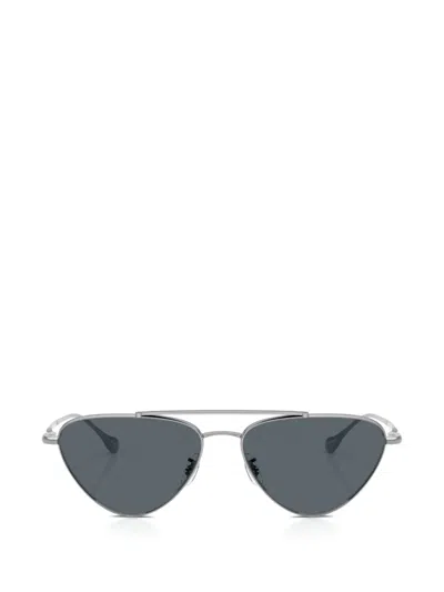 Oliver Peoples X Jil Sander Edition 1 Pilot-frame Sunglasses In Metallic