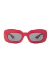 Oliver Peoples Womens Ov5548su 1966c Rectangle-frame Acetate Sunglasses Red In Red