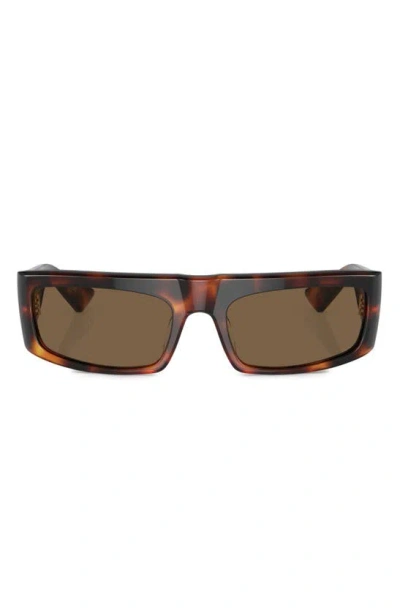 Oliver Peoples X Khaite 1979c 56mm Rectangular Sunglasses In Brown