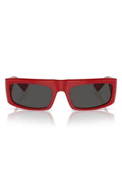 Oliver Peoples X Khaite 1979c 56mm Rectangular Sunglasses In Red