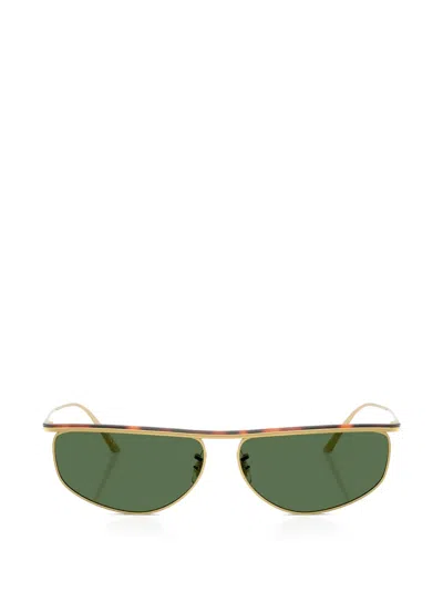Oliver Peoples X Khaite 1986c Geometric-frame Sunglasses In Brown
