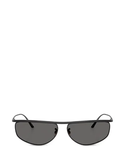 Oliver Peoples X Khaite 1986c Geometric-frame Sunglasses In Black