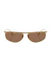 Oliver Peoples X Khaite 1986c Sunglasses In Brown