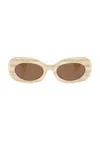 Oliver Peoples X Khaite 1992c Sunglasses In Metallic