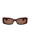 Oliver Peoples X Khaite 1995c Sunglasses In Burgundy