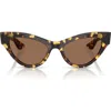 Oliver Peoples X Khaite 54mm Cat Eye Sunglasses In Dark Brown