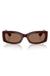 Oliver Peoples X Khaite 54mm Pillow Sunglasses In Burgundy