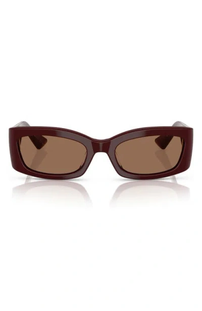Oliver Peoples X Khaite 54mm Pillow Sunglasses In Burgundy