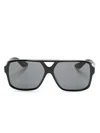 Oliver Peoples X Khaite Black 1977c Pilot-frame Sunglasses In Black