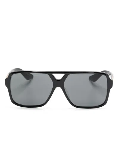 Oliver Peoples X Khaite Black 1977c Pilot-frame Sunglasses