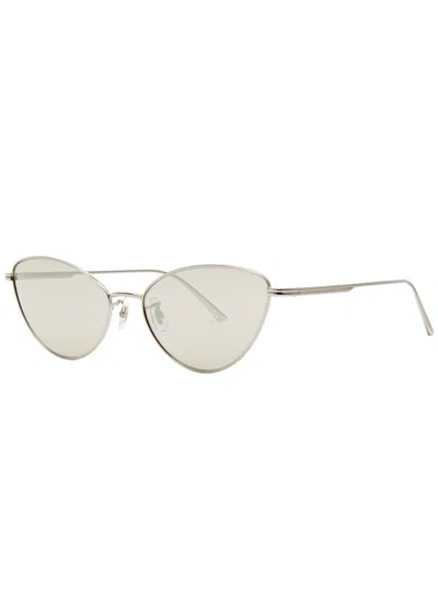 Oliver Peoples X Khaite Cat-eye Sunglasses In Metallic